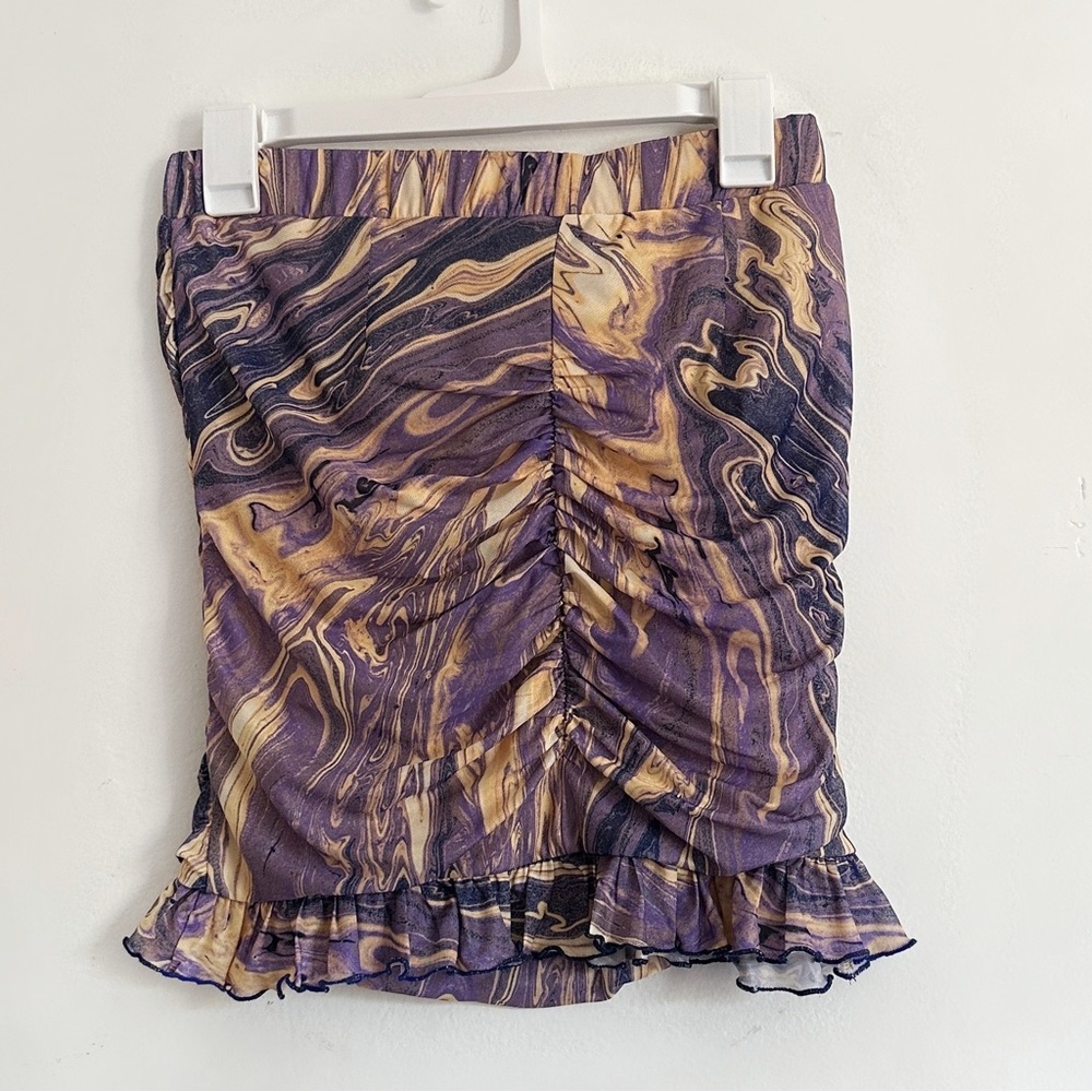 no vacancy ⋆ marble ruched skirt - Picture 3 of 8